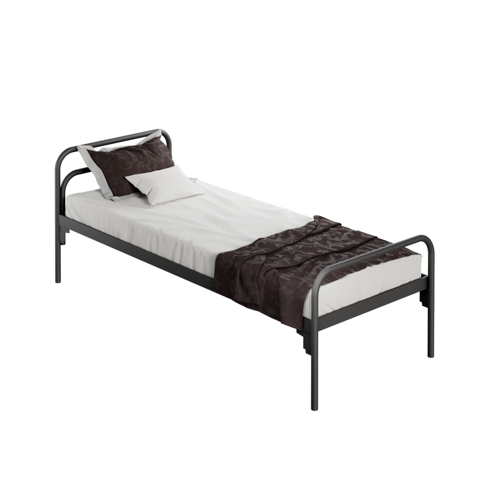 Ліжко металеве односпальне 1900х700 мм, КРМ-17 МЕБЛІ-ТЕХНОСТИЛЬ